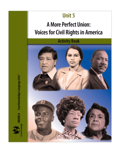 A More Perfect Union: Voices for Civil Rights in America: CKLA Activity Book