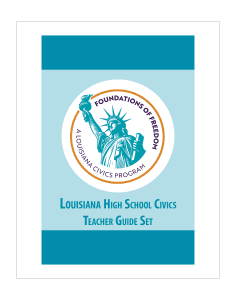 Foundations of Freedom: Louisiana High School Civics Teacher Guide Set